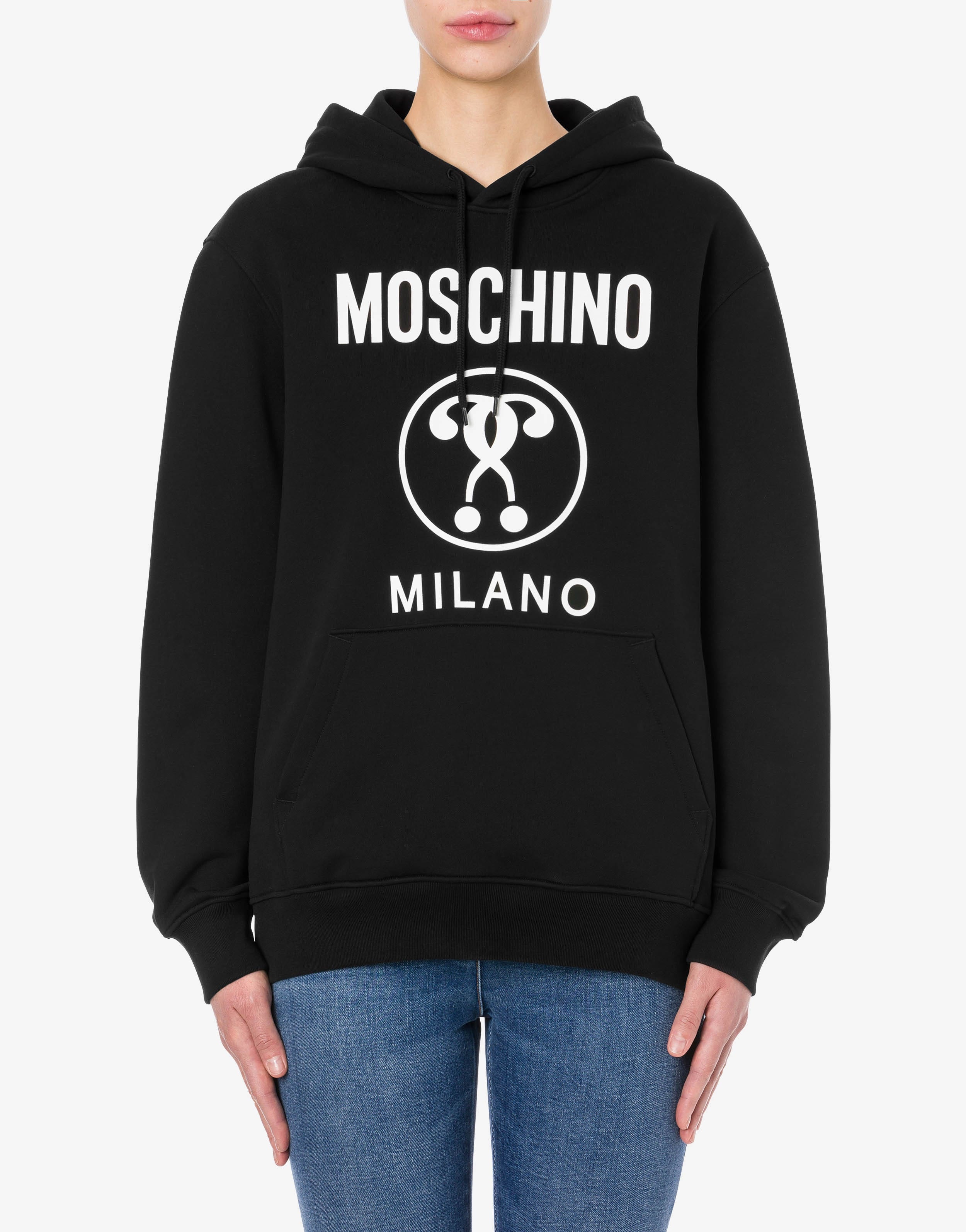 HOODED SWEATSHIRT WITH DOUBLE QUESTION MARK - 2