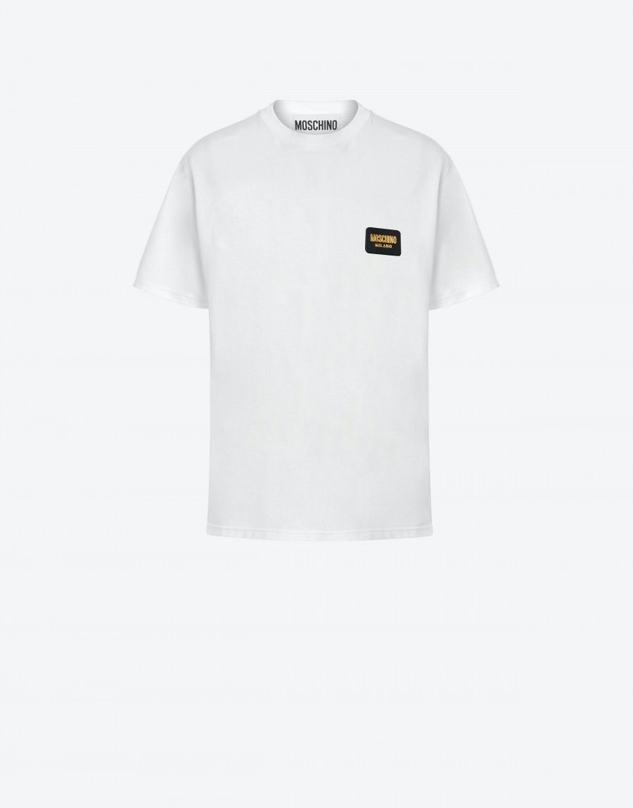 MOSCHINO LABEL JERSEY T-SHIRT - 1