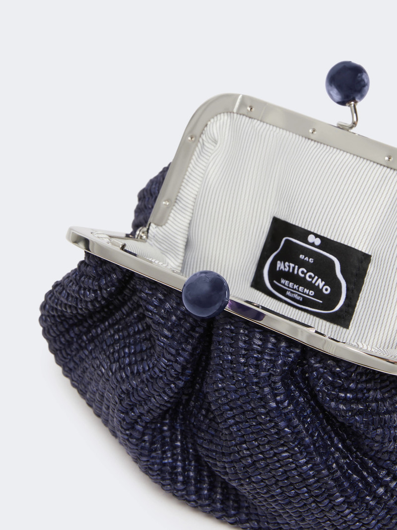 PALMAS Small raffia-effect Pasticcino Bag - ULTRAMARINE 6