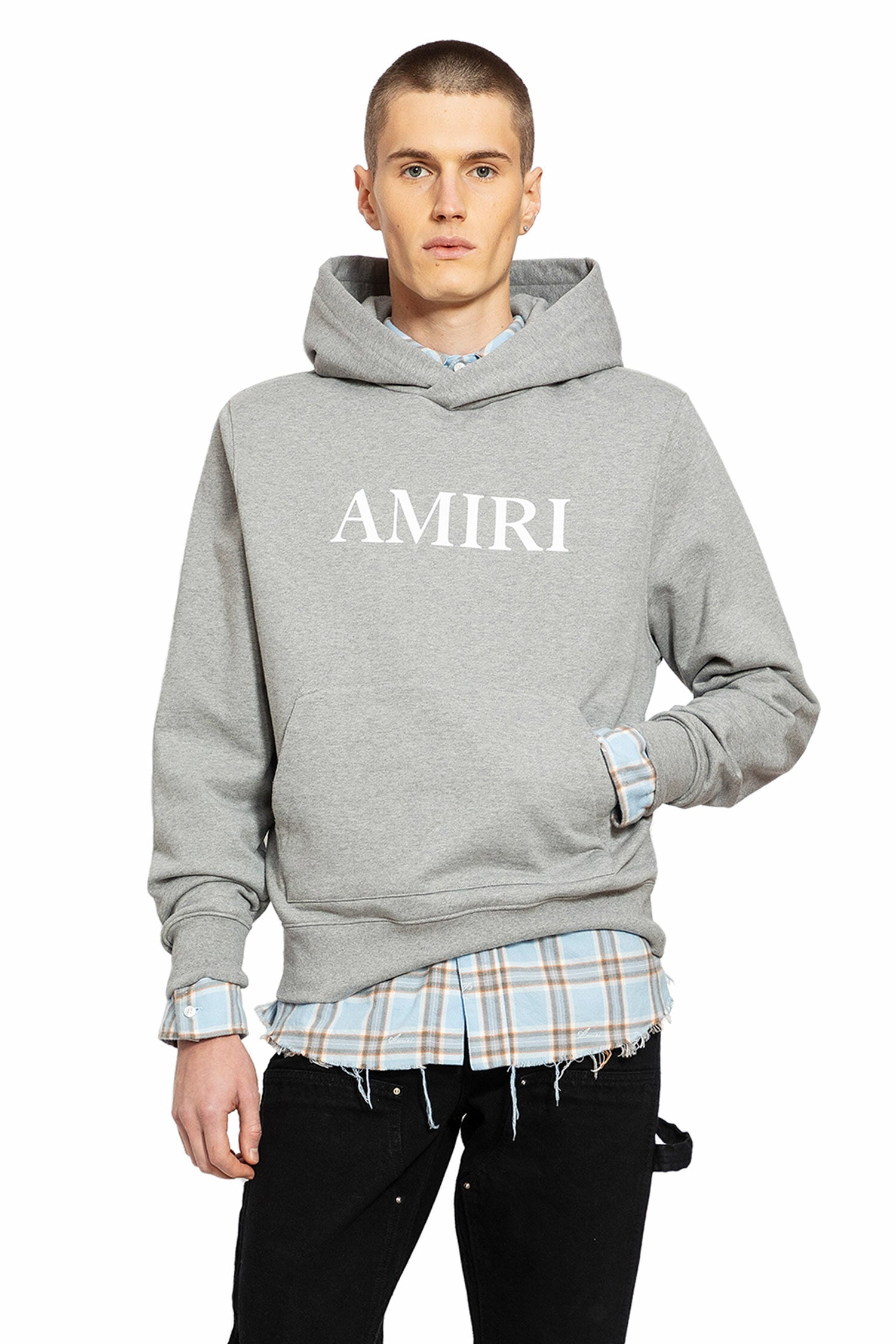 AMIRI MAN GREY SWEATSHIRTS - 1