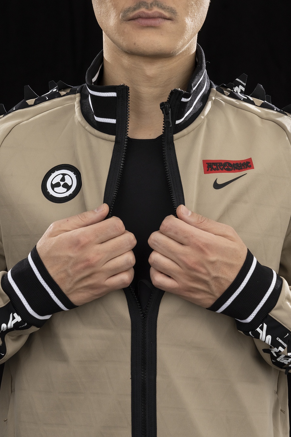 GGG-J1-247 Nike® Acronym® Track Jacket Knit Khaki/Black - 17