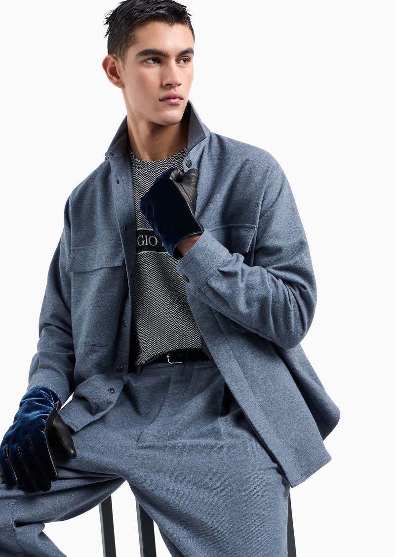 Denim Collection cotton T-shirt with jacquard logo 6