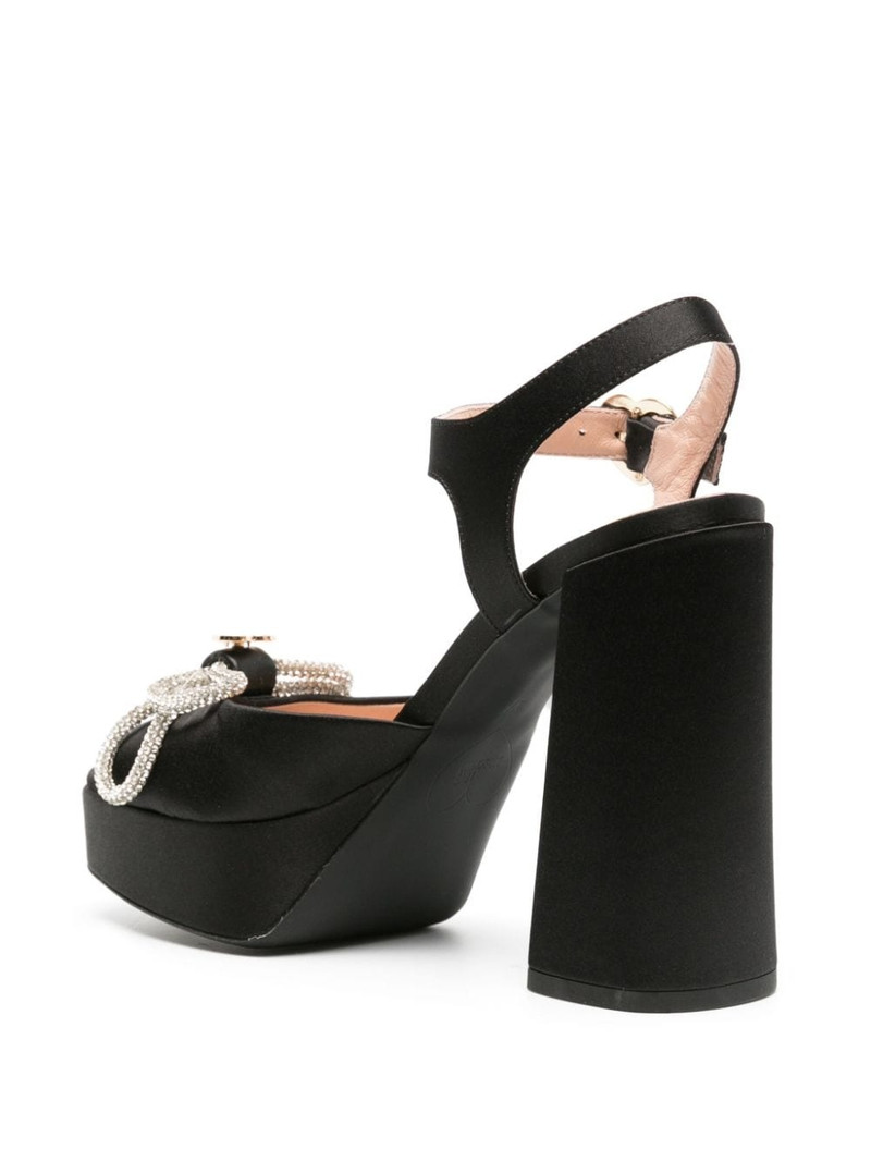130mm crystal-embellished bow sandals 3
