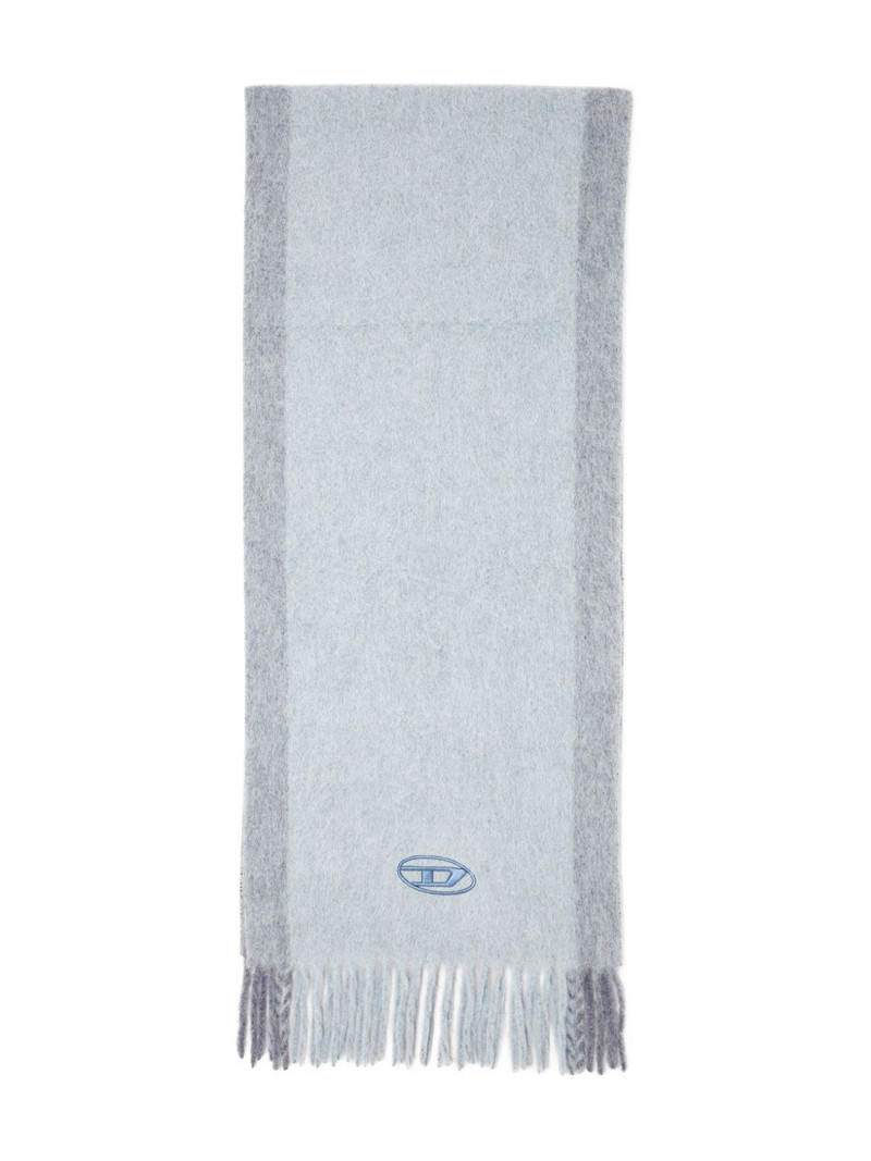 Diesel logo-embroidery fringed-edge scarf outlook
