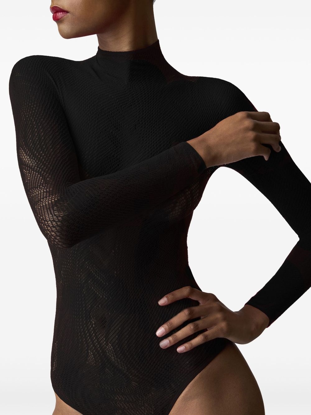 snake lace bodysuit - 4