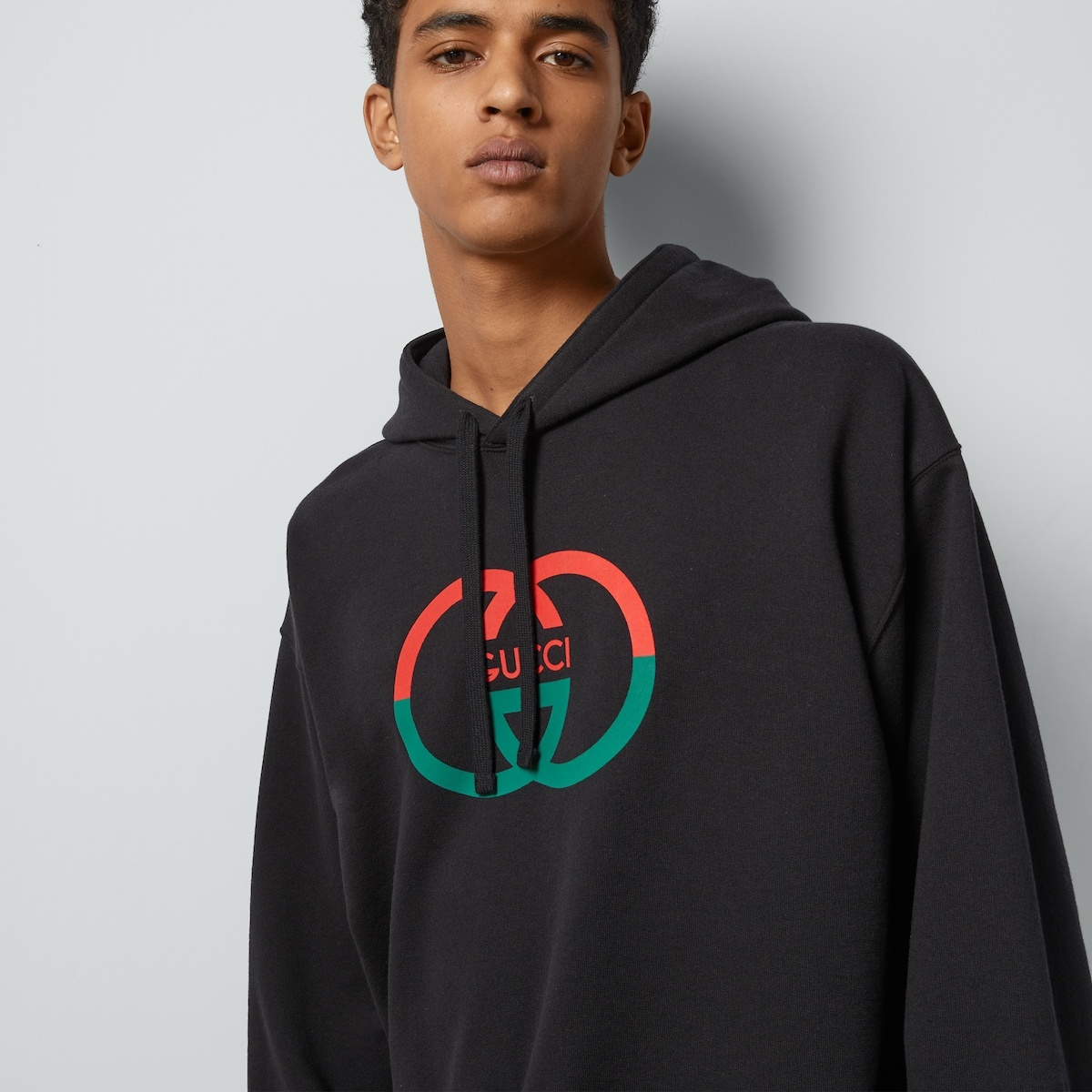 Cotton jersey printed hooded sweatshirt - 3