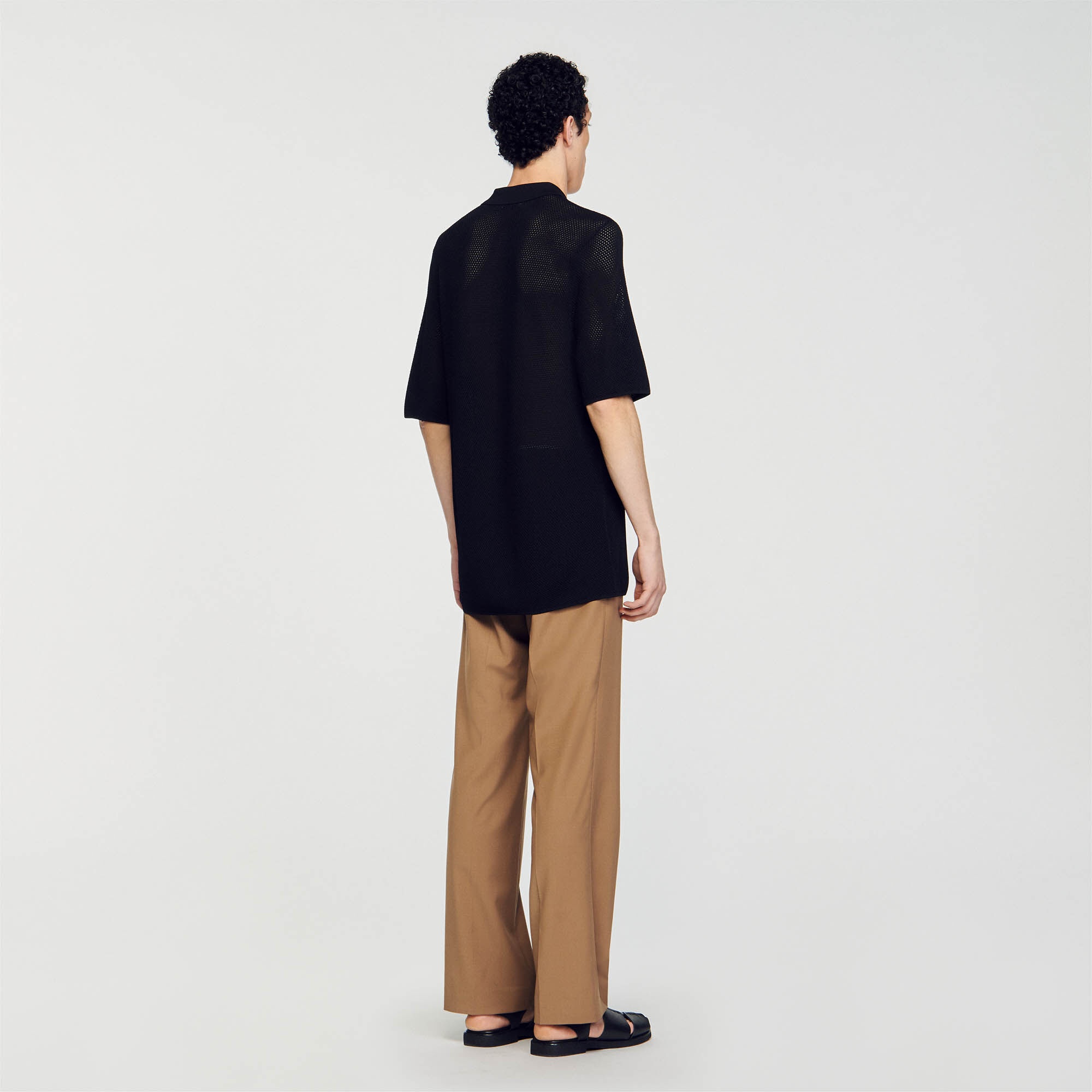 OPENWORK KNIT POLO SHIRT - 6