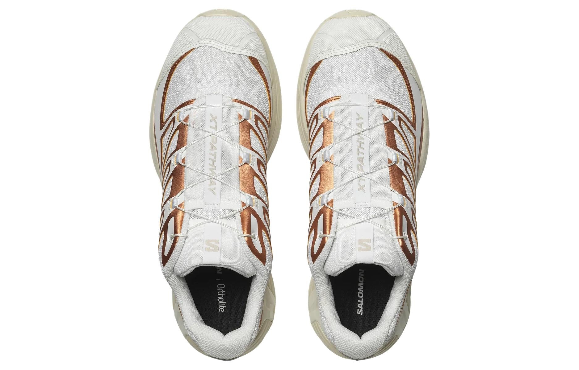 SALOMON XT-Pathway Metallic Sneakers 'White Ftw Copper Almond Milk' 474389 - 4