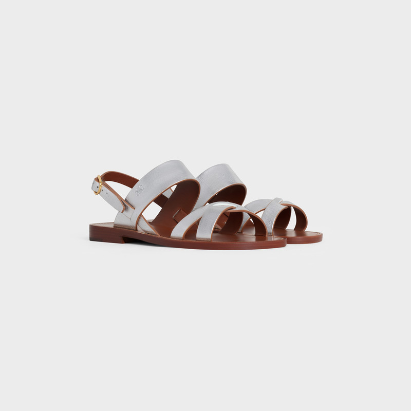 CELINE STRAP SANDAL CELINE LERINS IN METALIZED CALFSKIN outlook