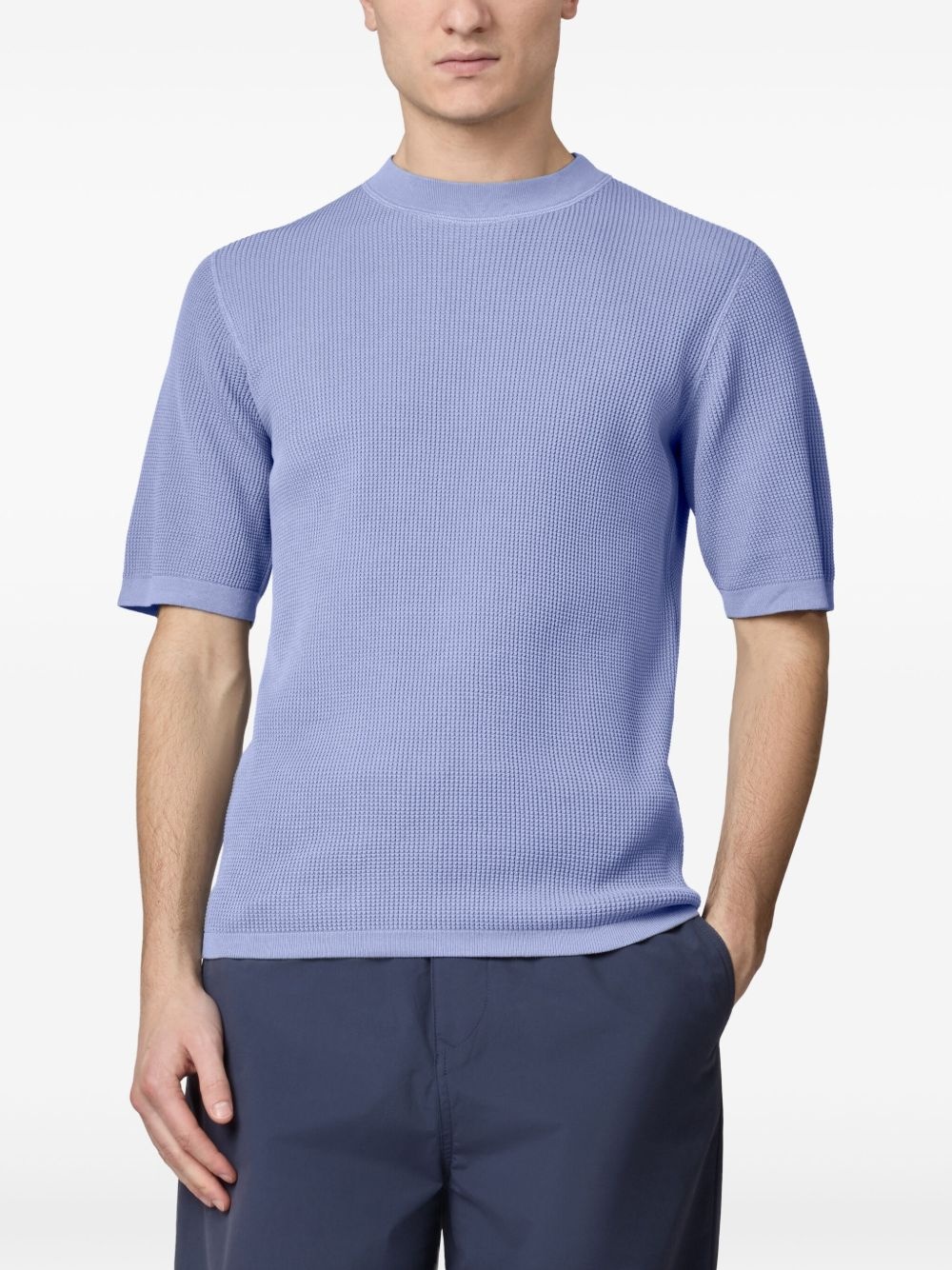 ribbed short-sleeve T-shirt - 3