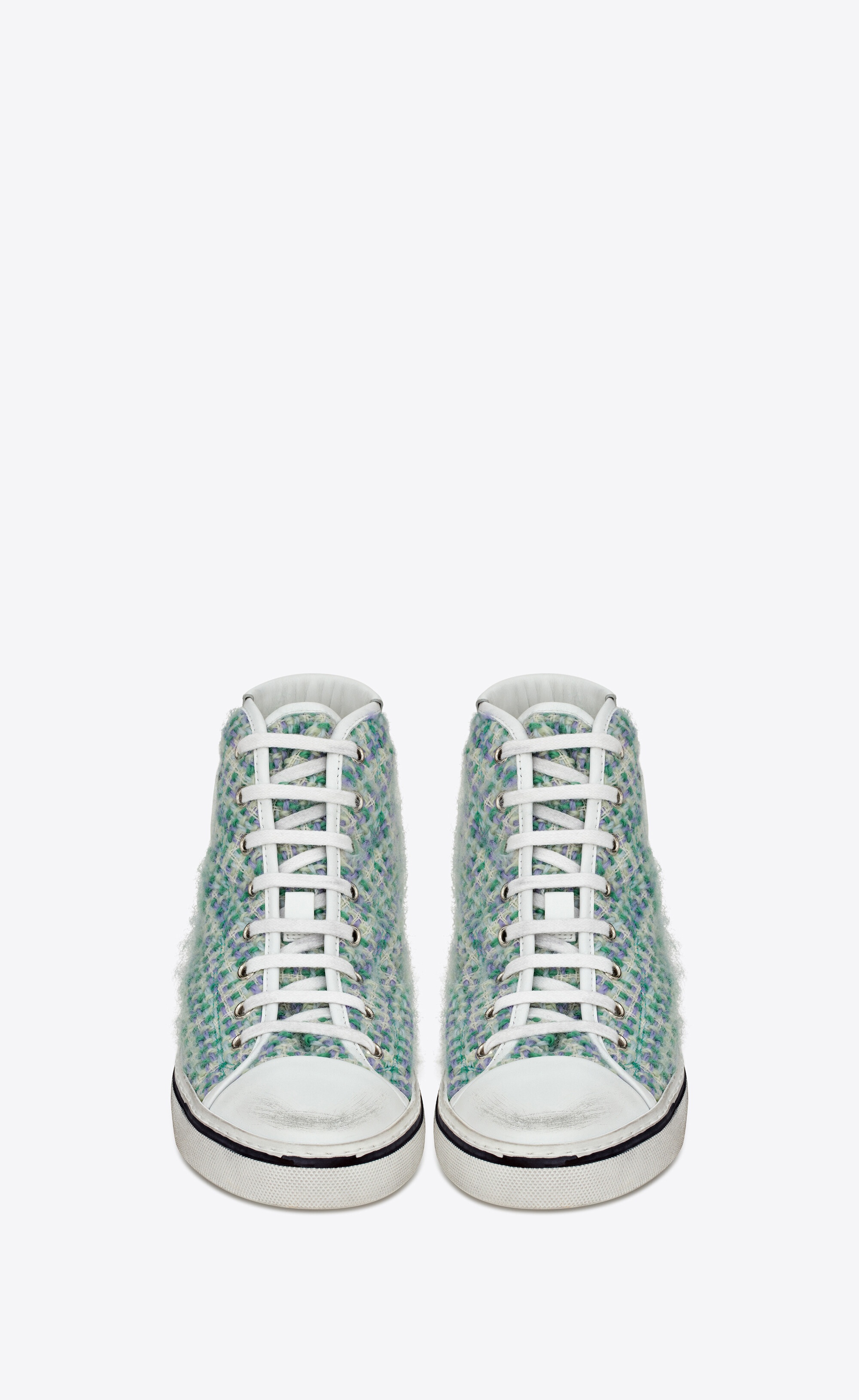 bedford sneakers in tweed and leather - 4