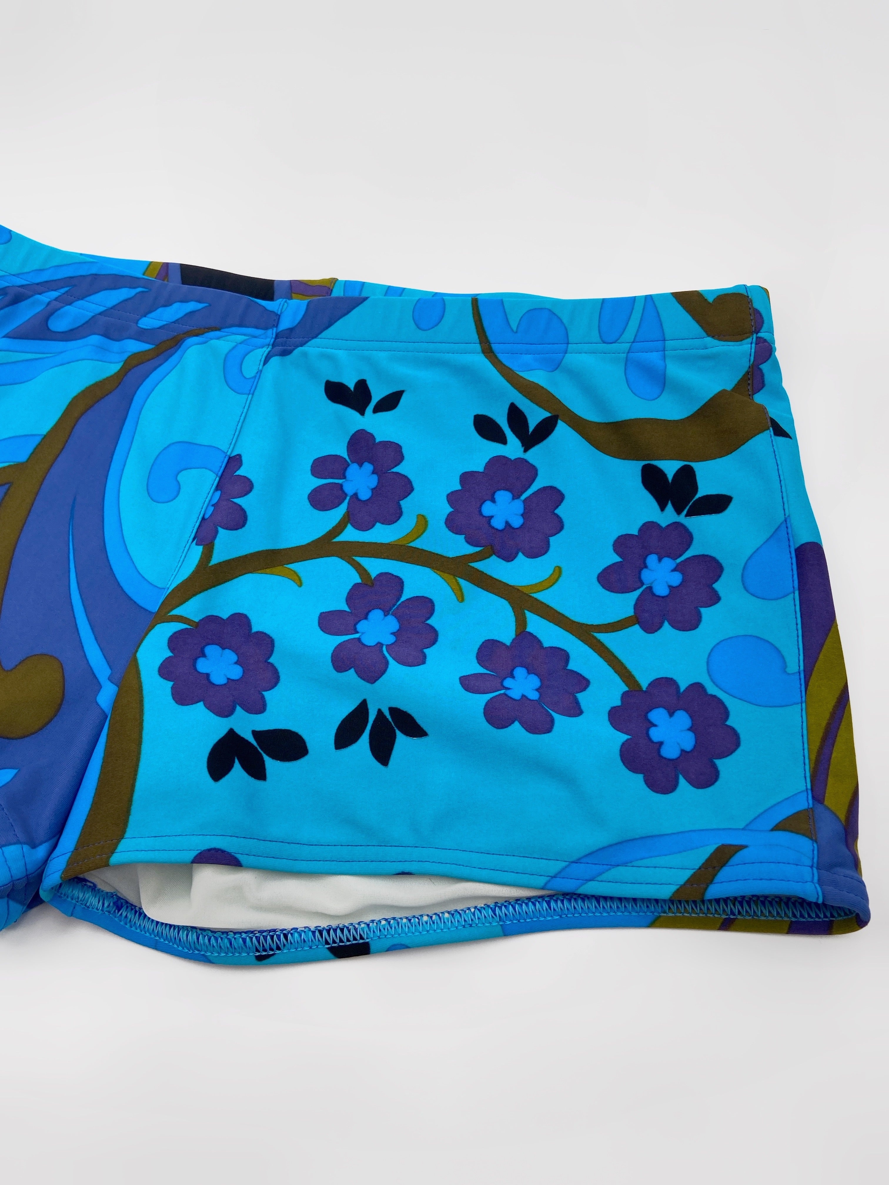 Gucci Spring 1999 Tom Ford Blue Floral Swimming Shorts Briefs S - 10
