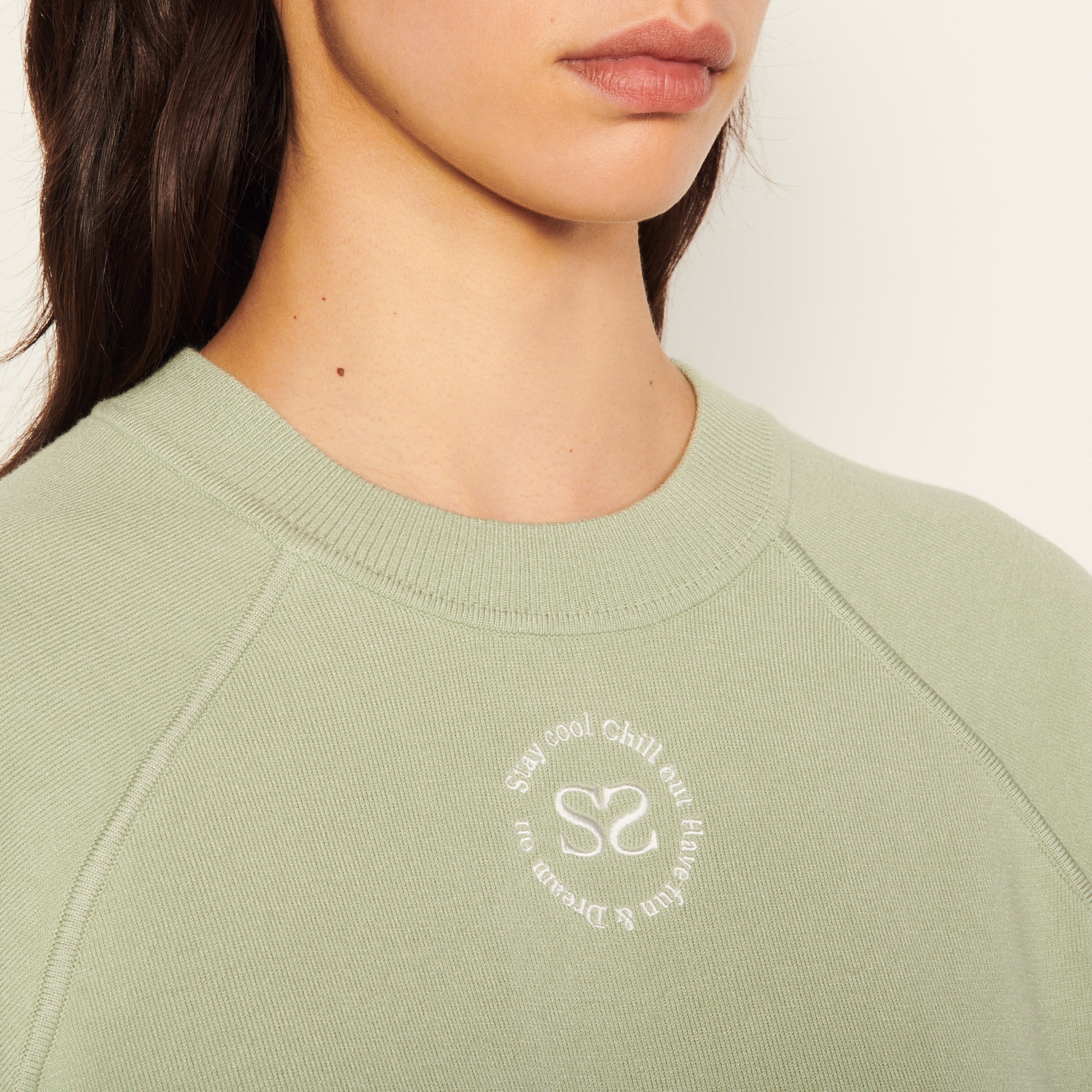 Knit sweatshirt with embroidery - 5