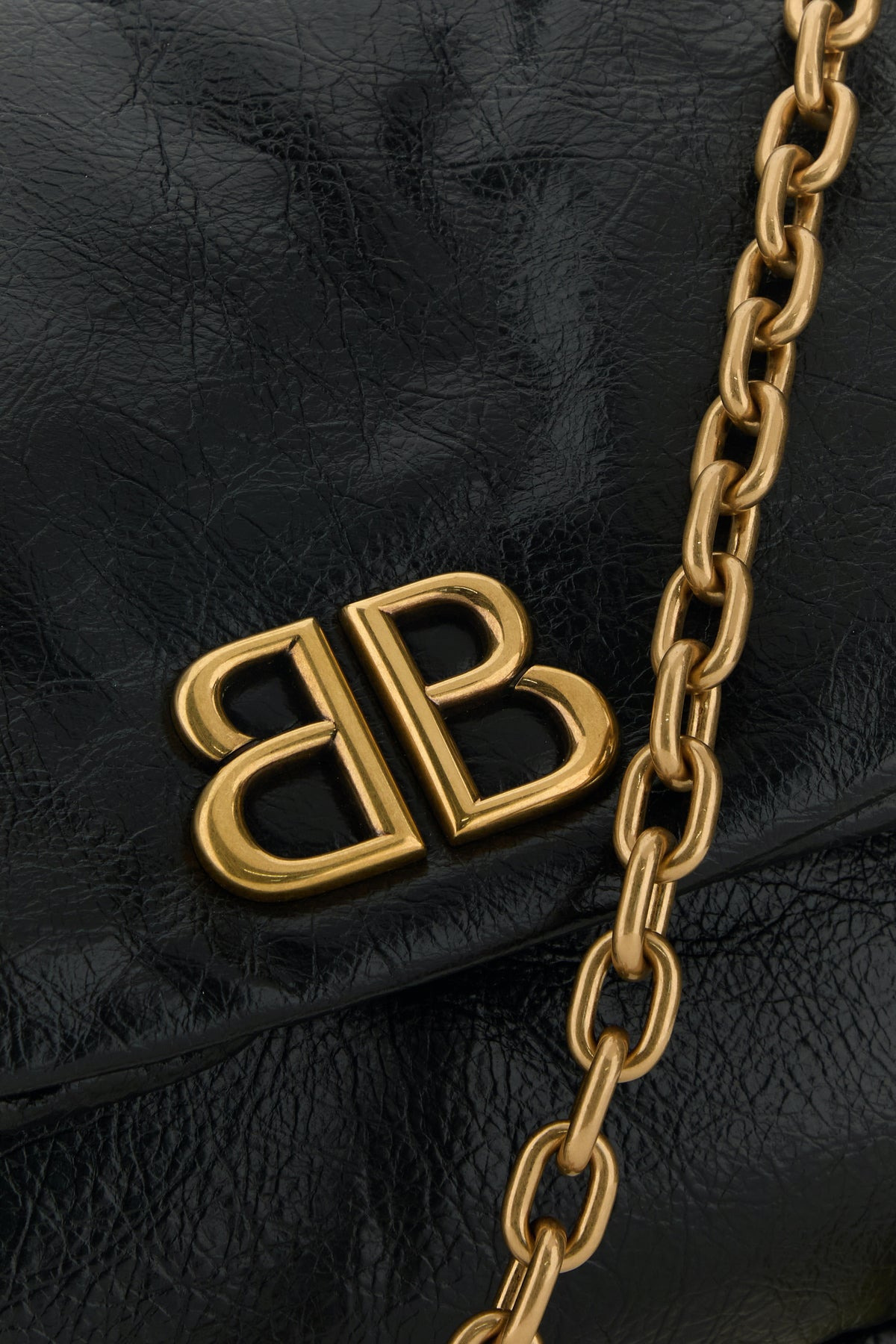 Black leather medium Monaco shoulder bag - 4