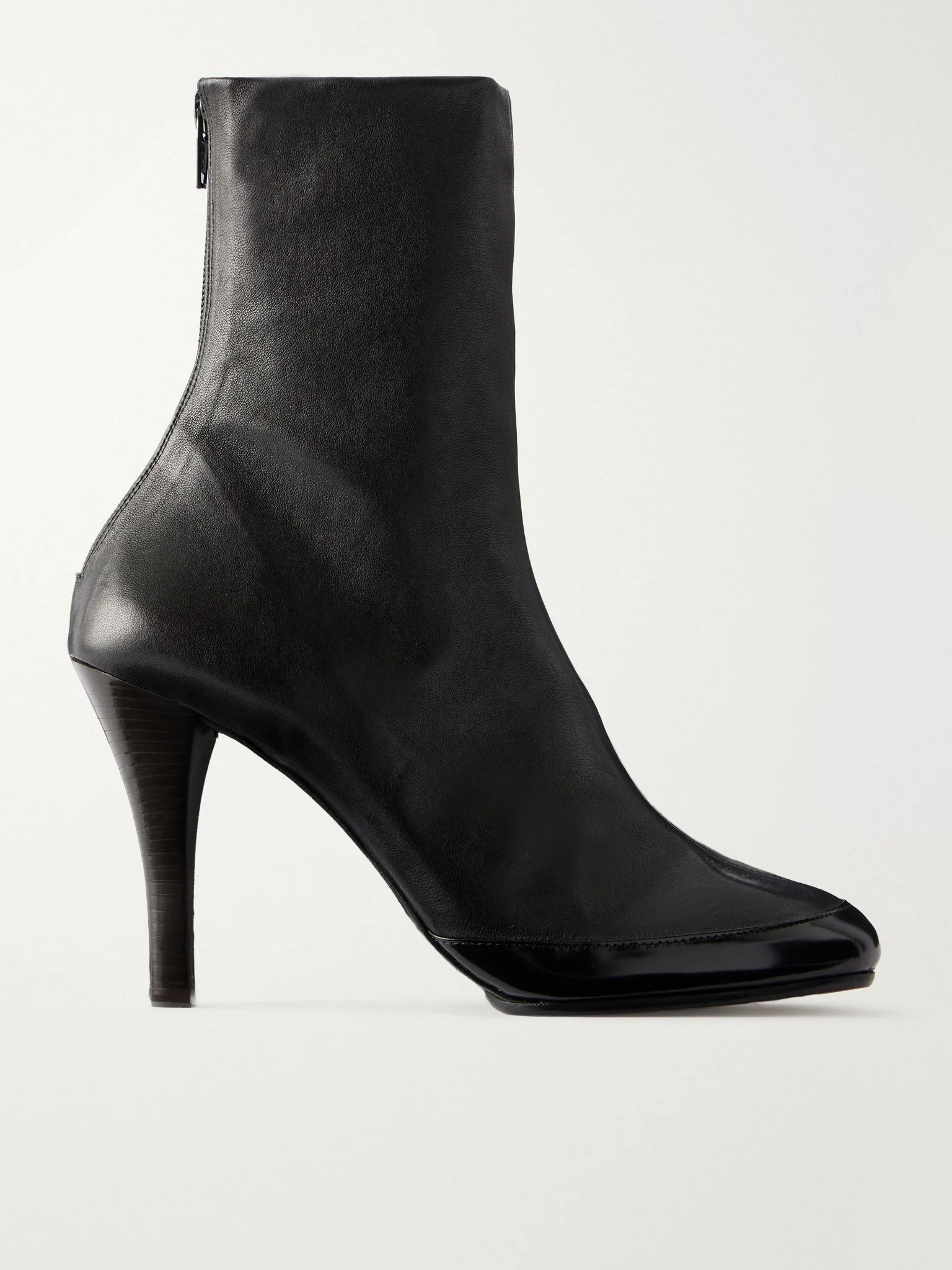 Luna stretch-leather ankle boots Black - 1