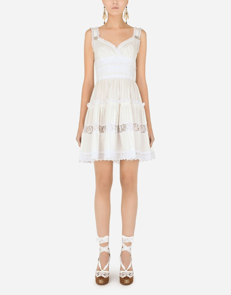Short poplin dress with crystal-embellished DG details 2