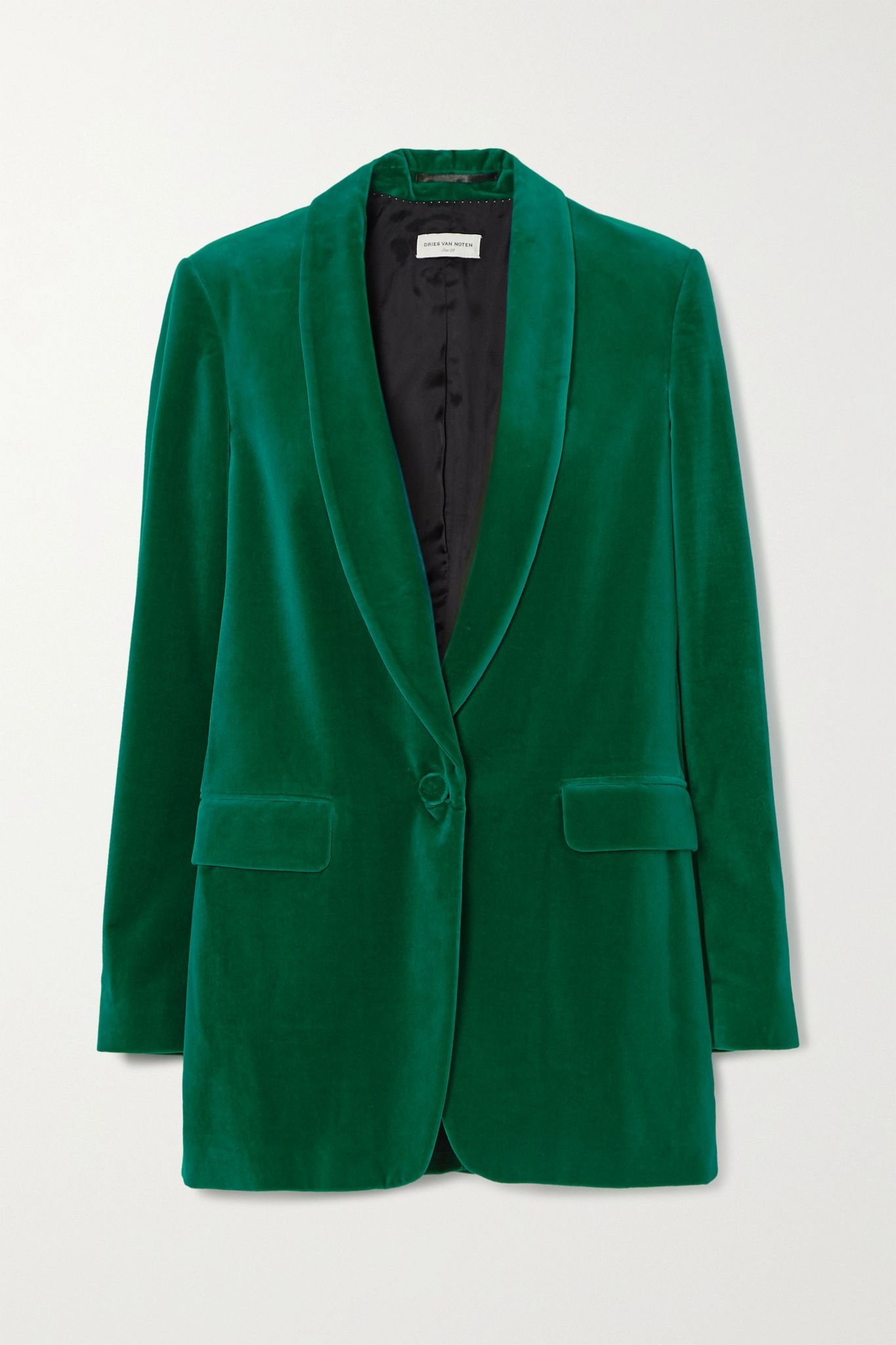 Blancho cotton-velvet blazer - 1