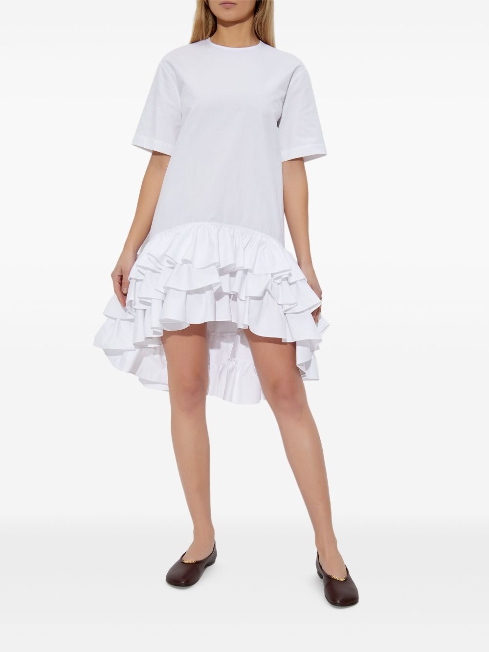 asymmetric ruffled dress - 3
