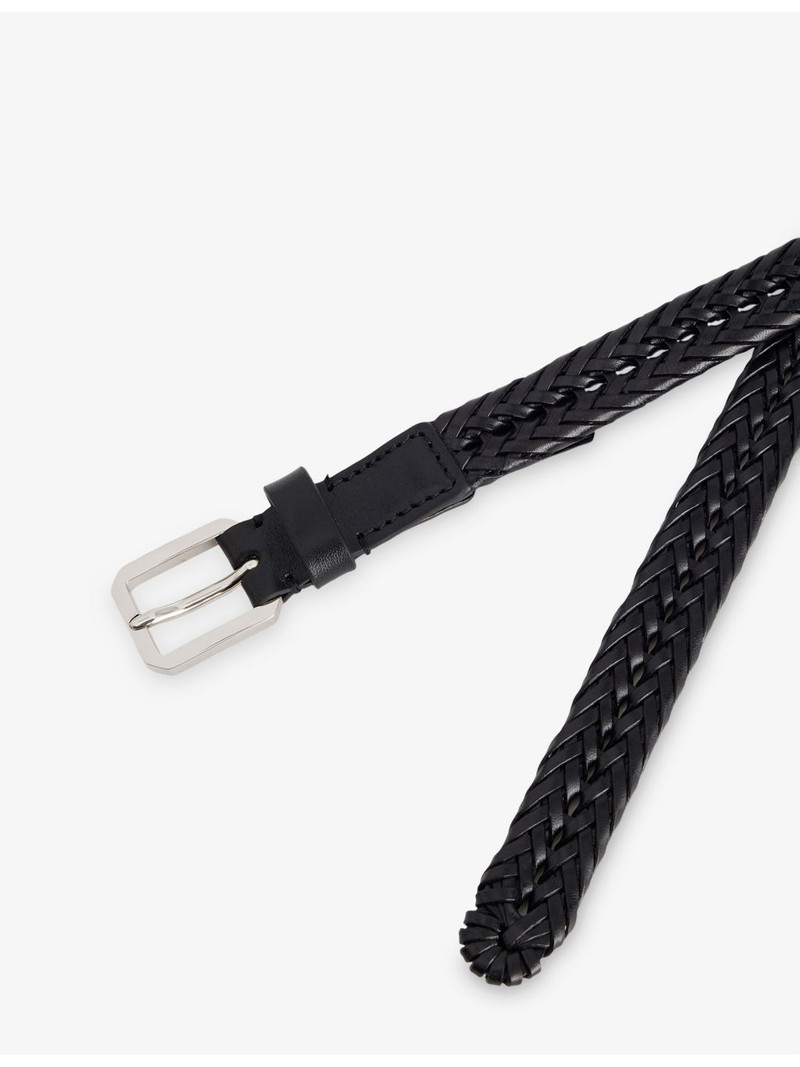 TOM FORD Woven Leather Bevelled-Buckle Belt outlook