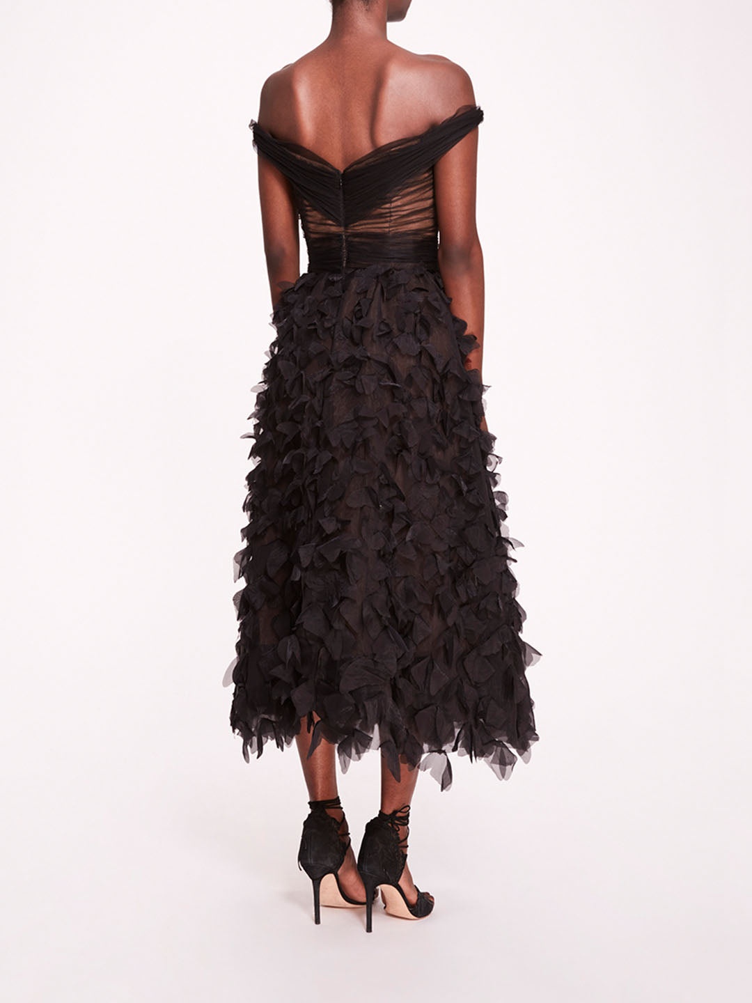 DRAPED TULLE MIDI DRESS - 2