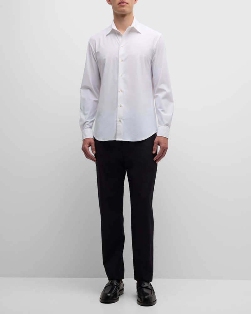 EMPORIO ARMANI Men's Interlock Jersey Stretch Sport Shirt outlook