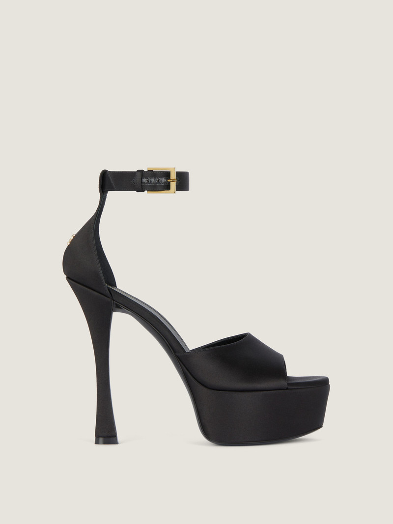 4G LIQUID PLATFORM SANDALS IN SATIN - 1