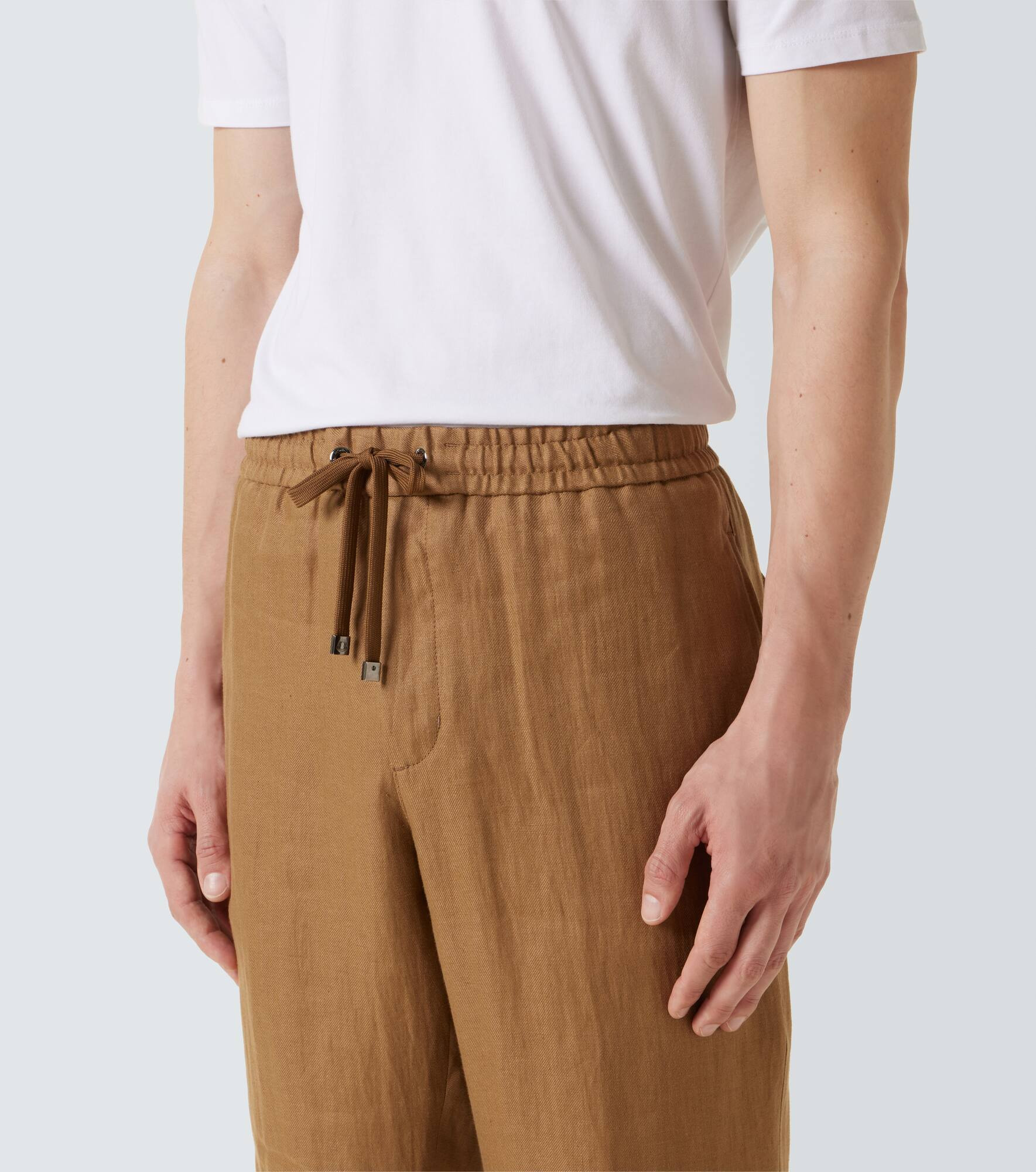 Linen straight pants - 5