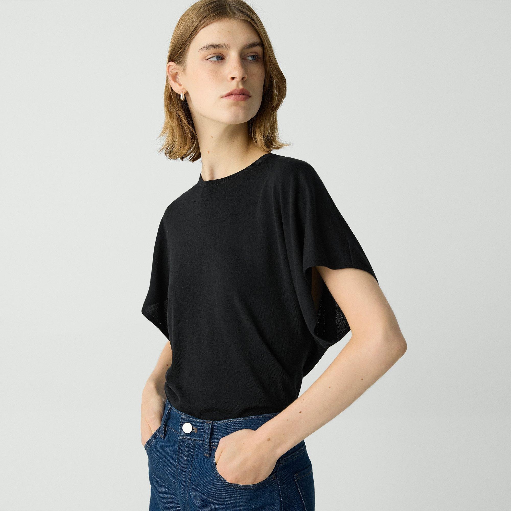 Flutter Sleeve Top in Regal Wool - 5