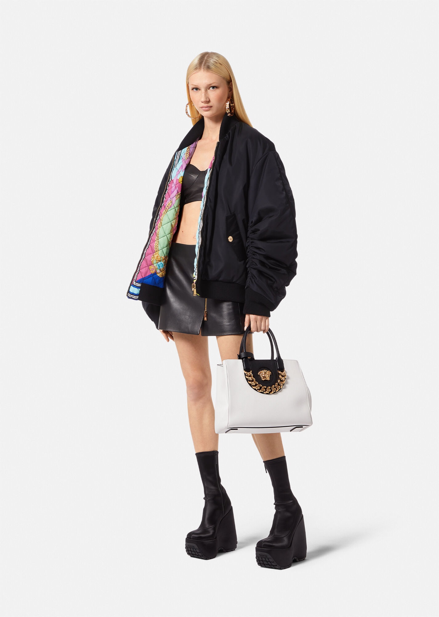 Medusa I Ventagli Reversible Puffer Jacket - 2