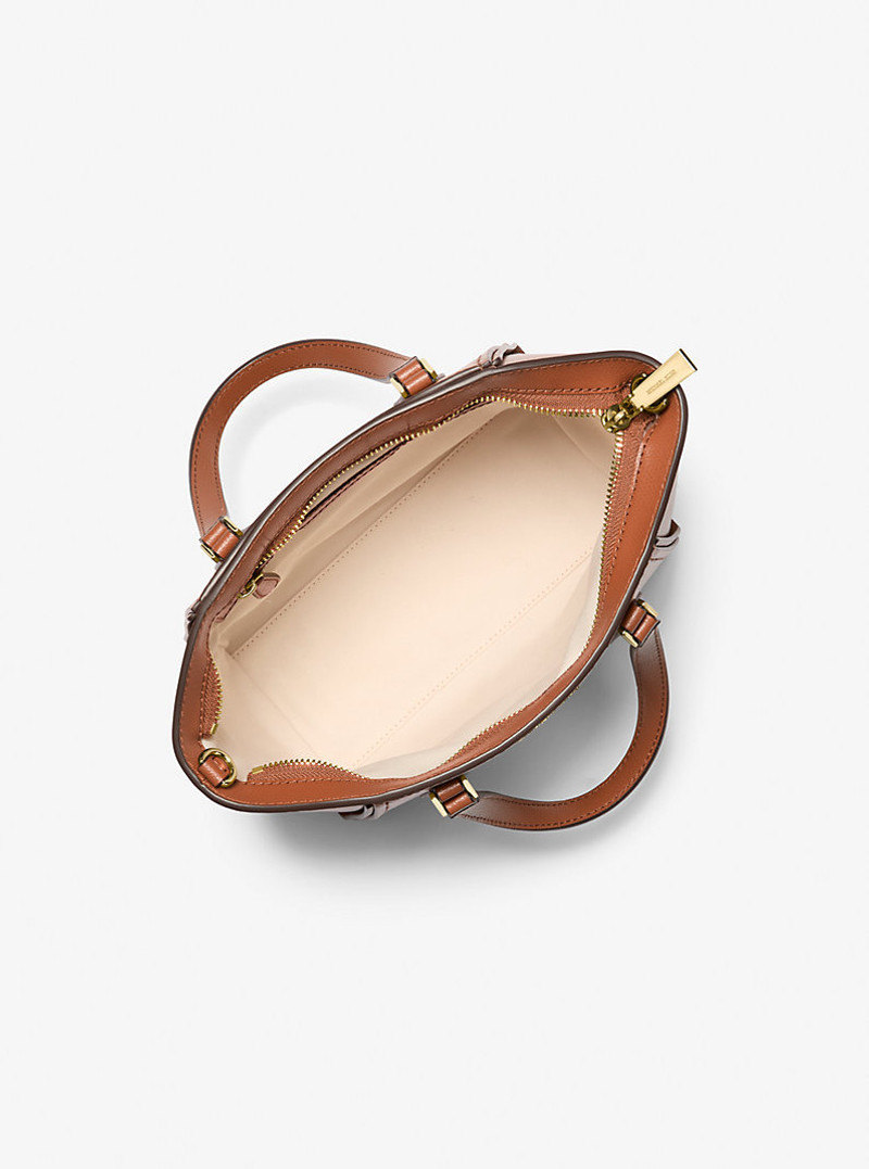 MICHAEL KORS Taryn Small Signature Logo and Leather Convertible Crossbody Bag outlook