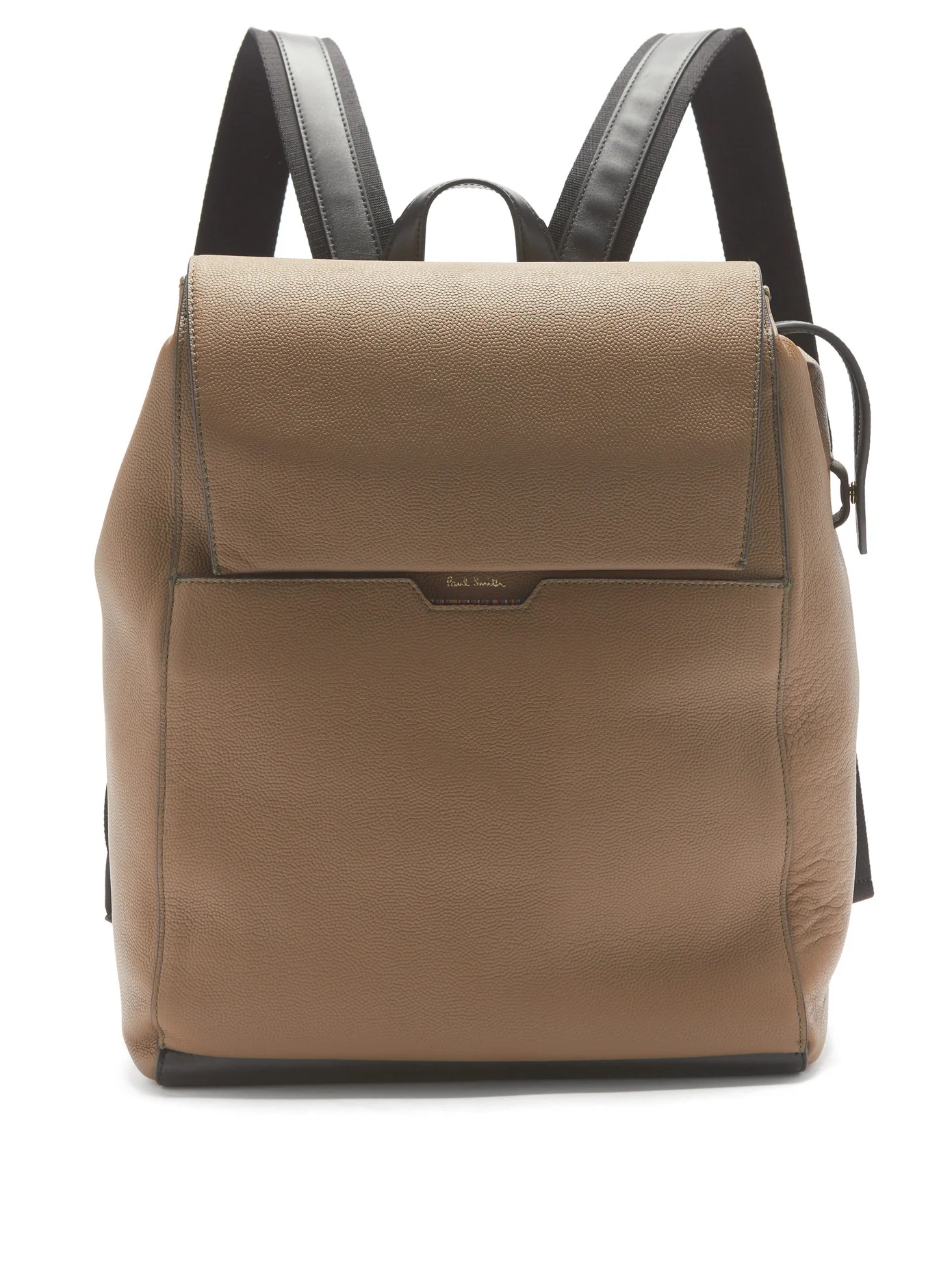 Signature-stripe leather backpack - 1