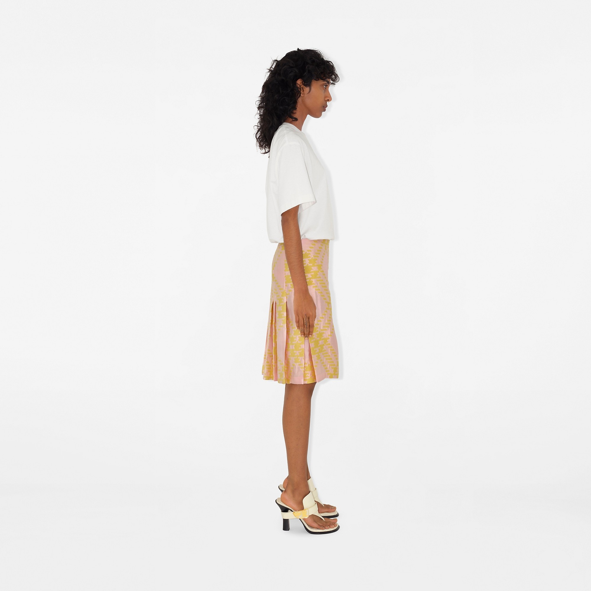 Check Cotton Silk Blend Kilt - 3