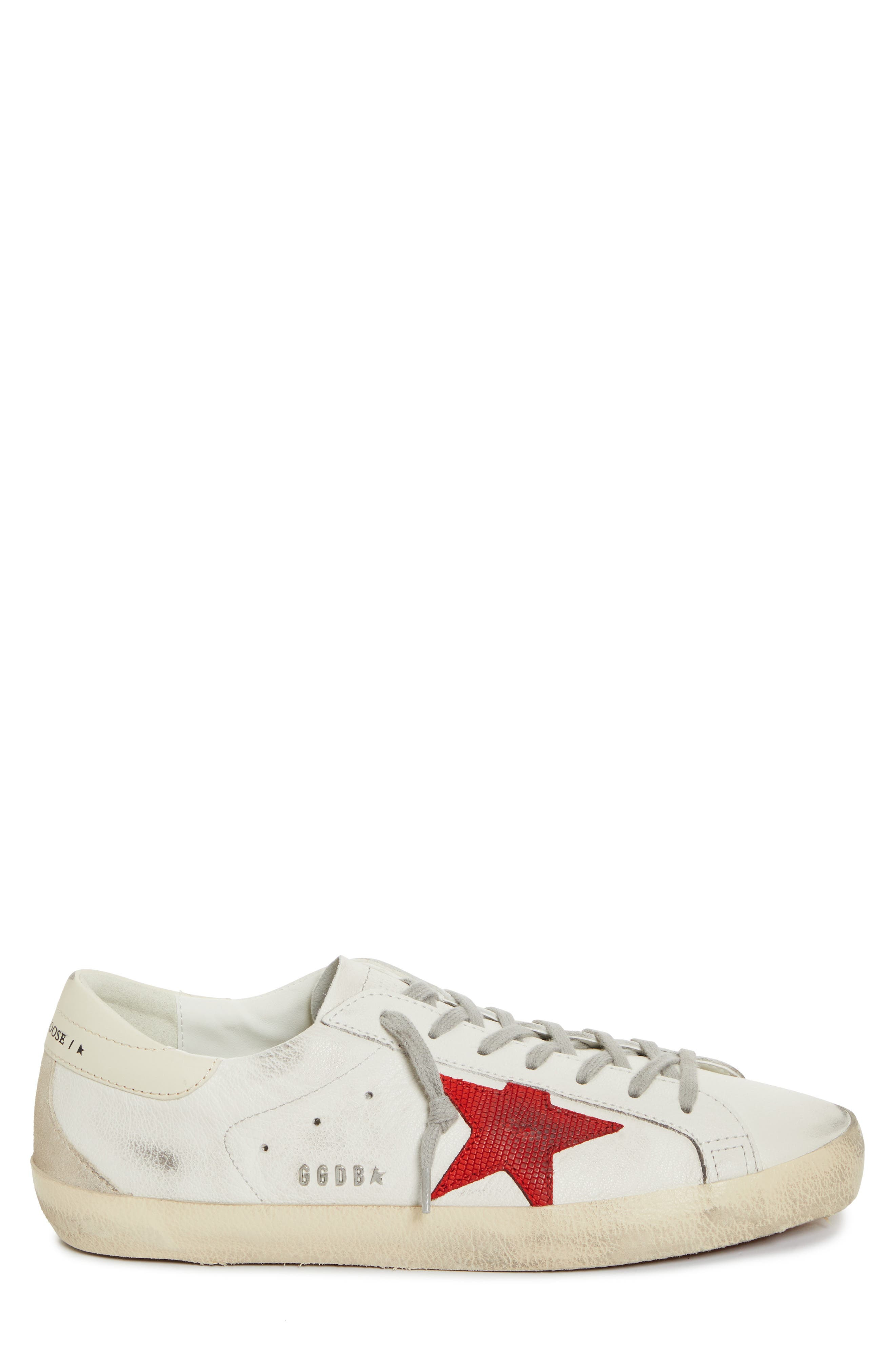 Golden Goose Super-Star Sneaker in White/Red/Cream at Nordstrom - 3