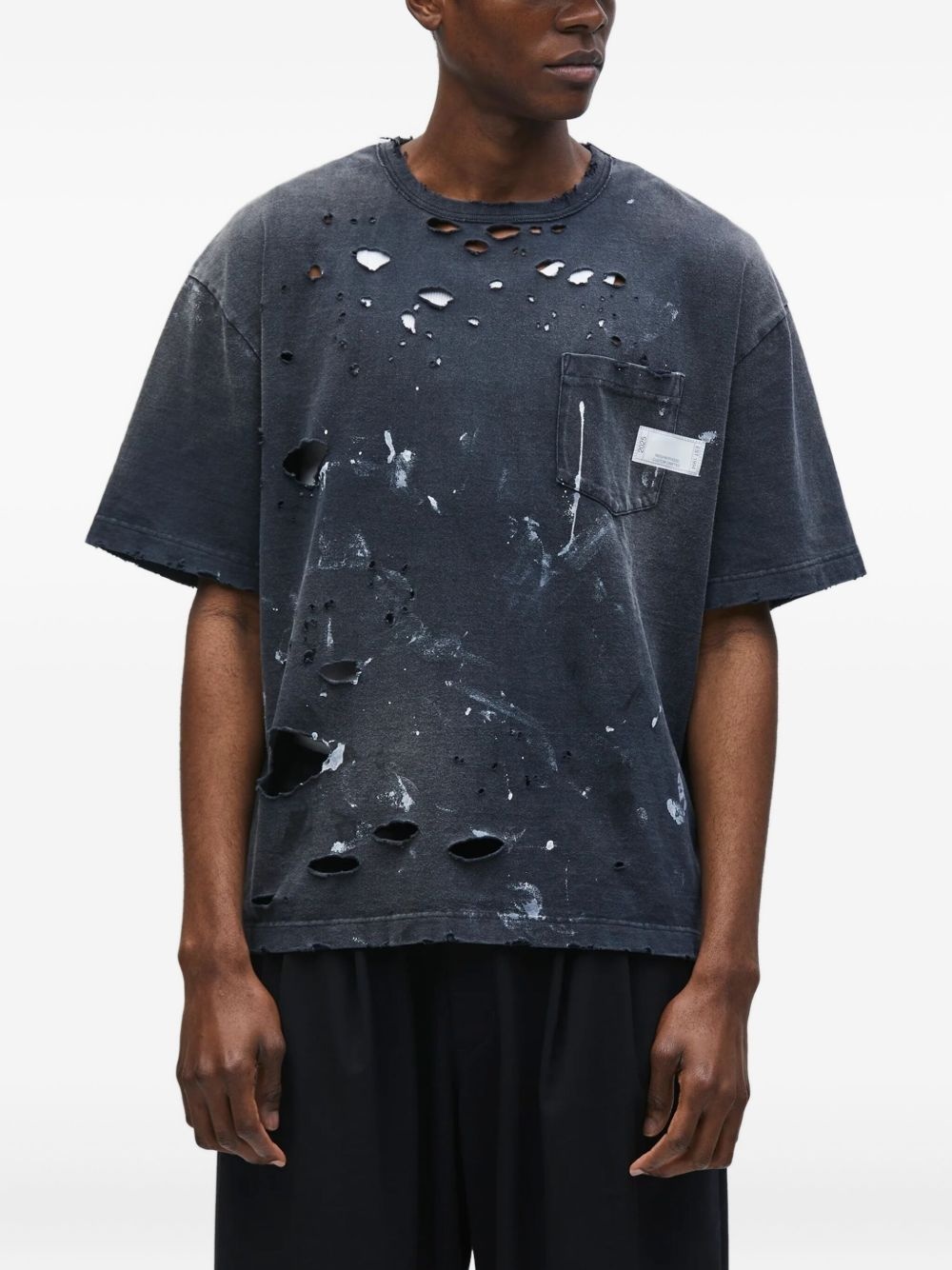 distressed T-shirt - 2