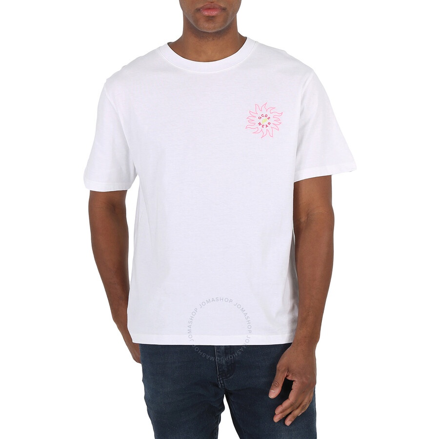 GCDS White Surfing Wirdo Print Cotton Jersey T-Shirt - 3