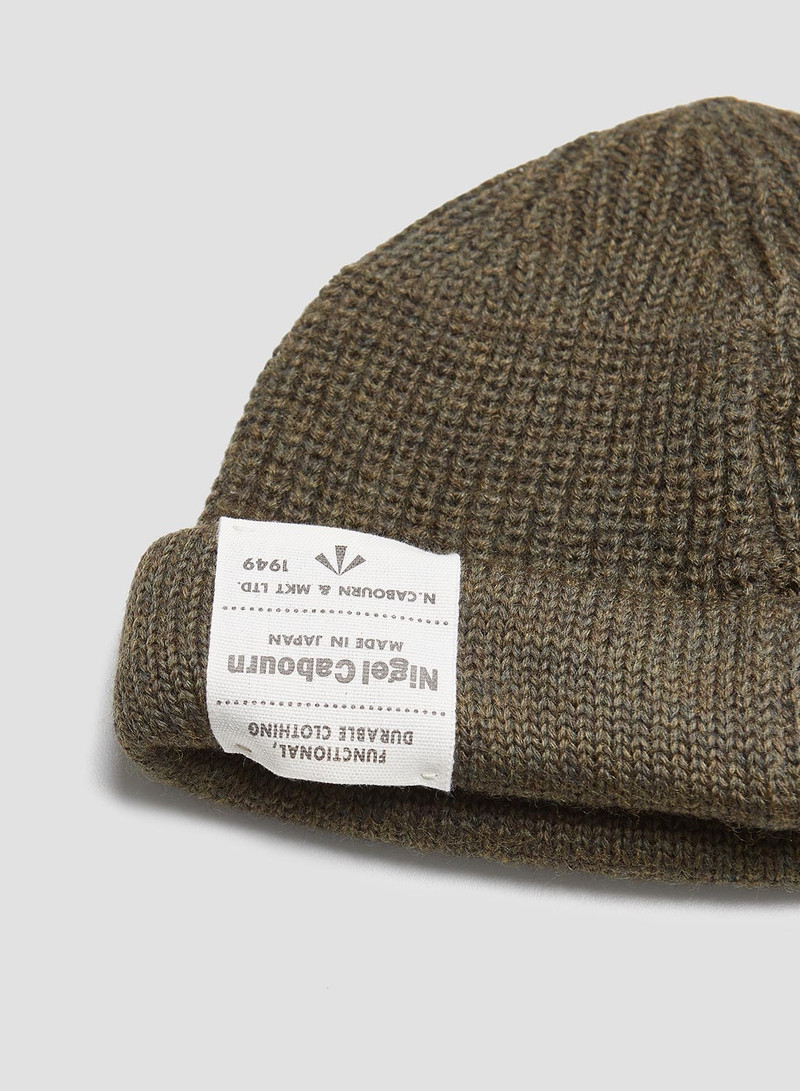 Nigel Cabourn Beanie Wool in Green outlook