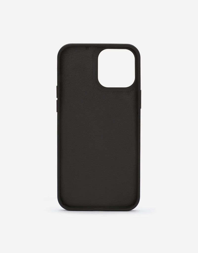Dolce & Gabbana Calfskin iPhone 13 Pro Max cover with DG logo outlook