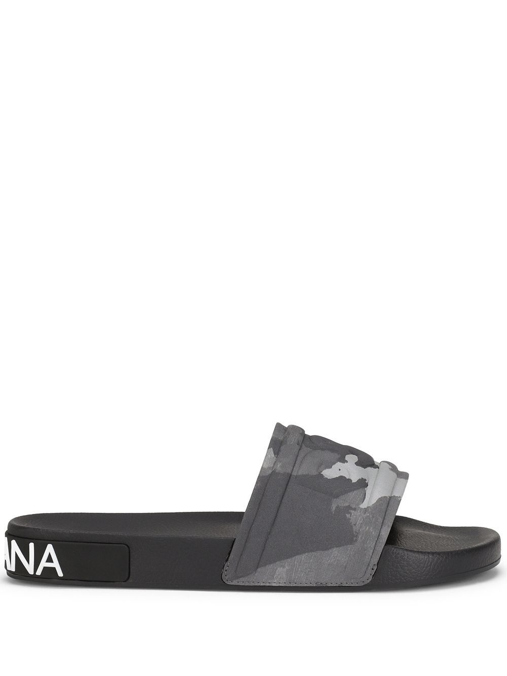 camouflage-print logo slides - 1