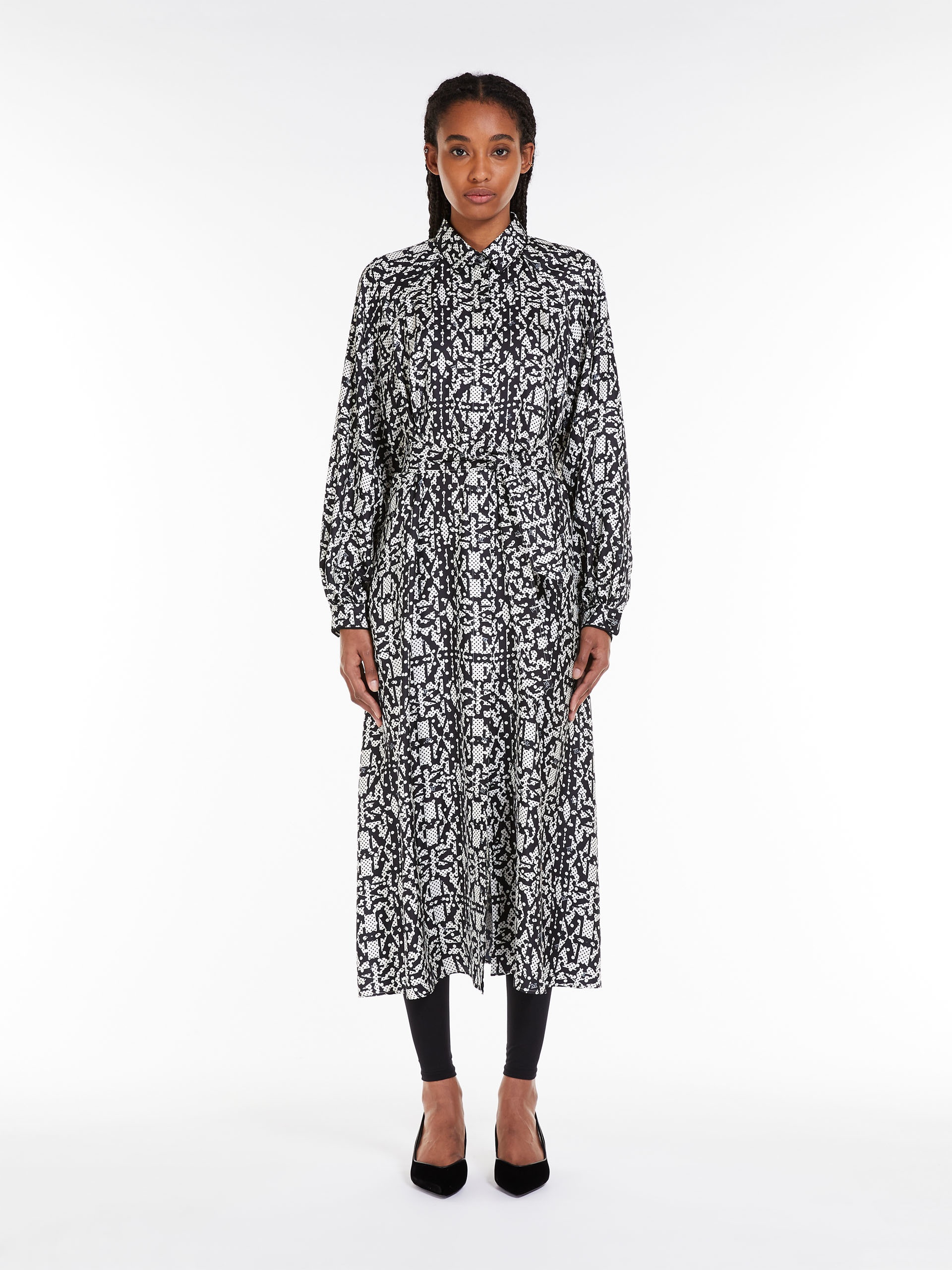 ALPE Printed silk shirt dress - 3