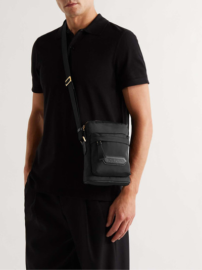 TOM FORD Leather-Trimmed Nylon Messenger Bag outlook