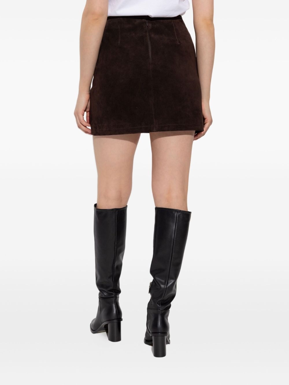 suede mini skirt - 4