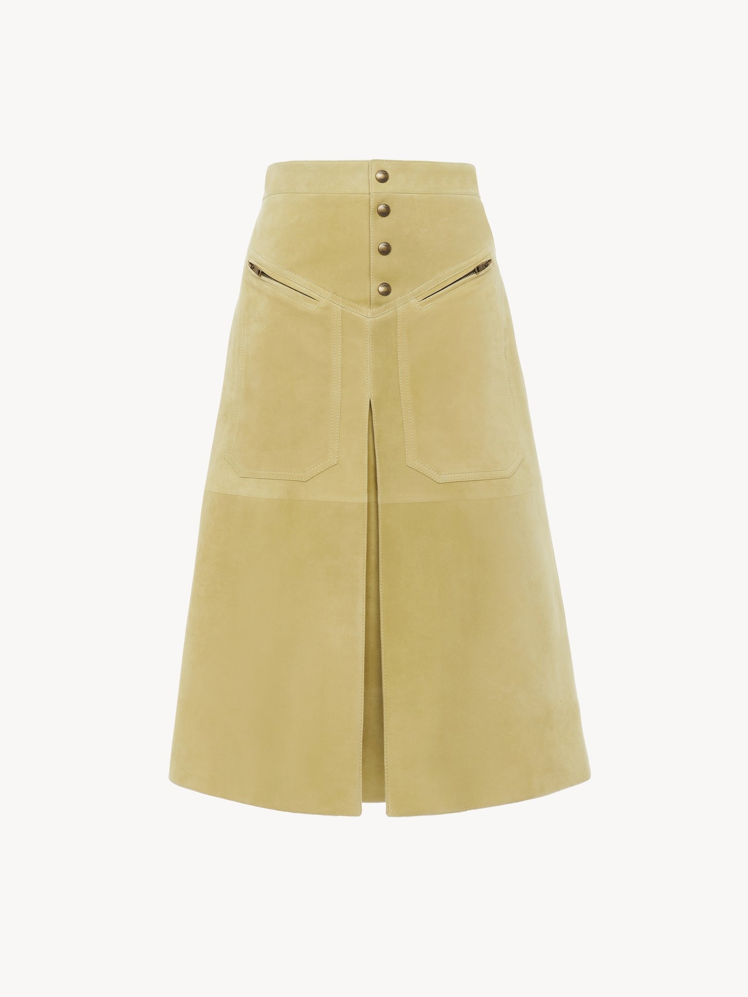 KNEE-LENGTH SKIRT IN SUEDE - 2