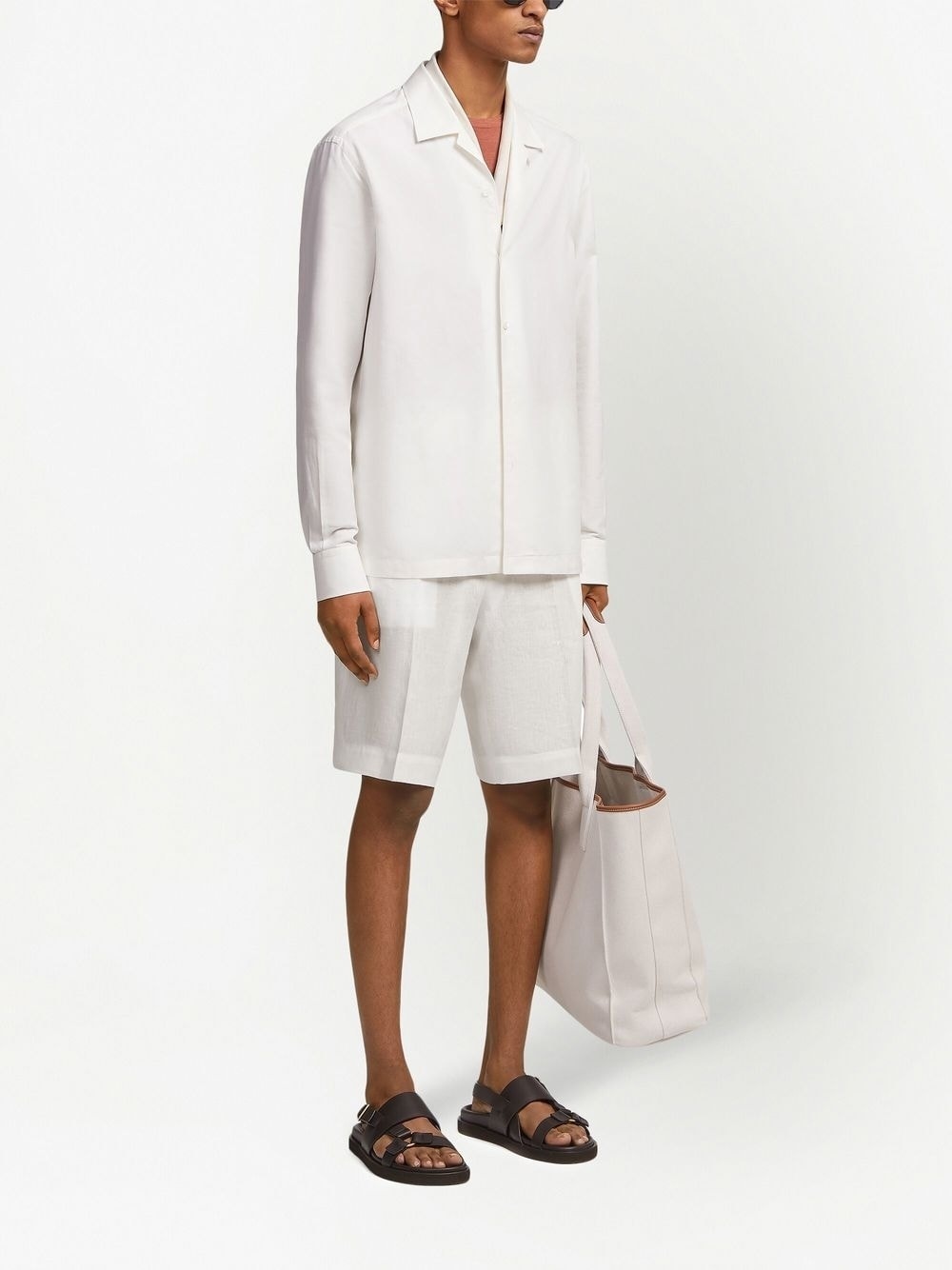 Summer cotton-linen chino shorts - 2
