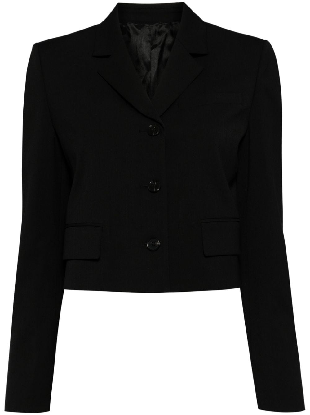 cropped single-breasted blazer - 1