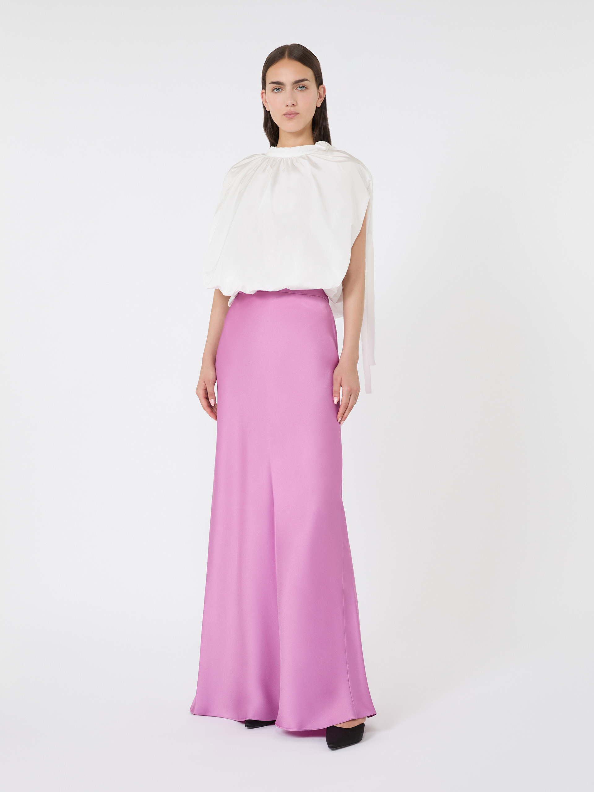 RIMINI Flowing envers satin skirt - 2