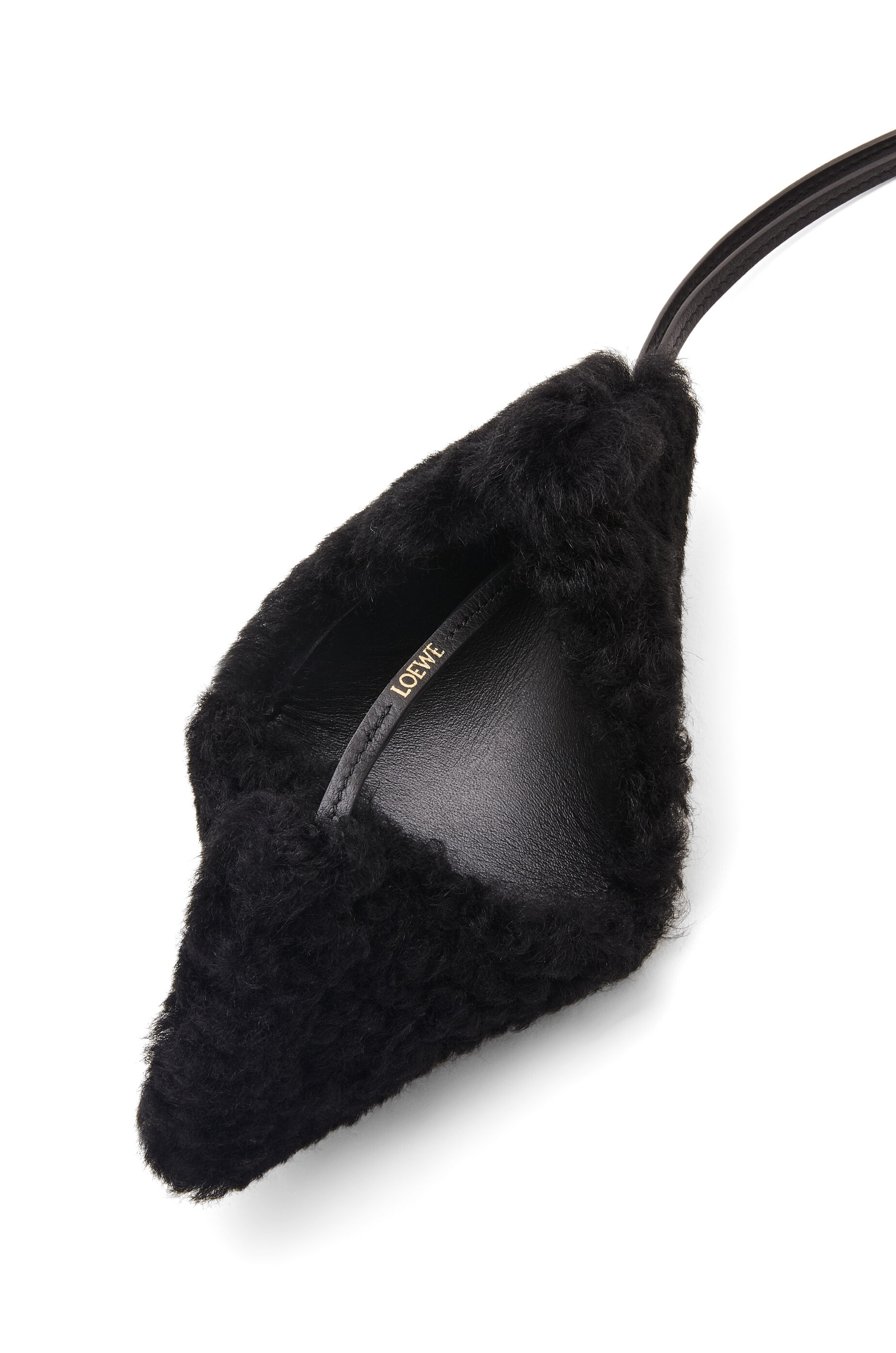 Puzzle Fold charm in shearling - 2