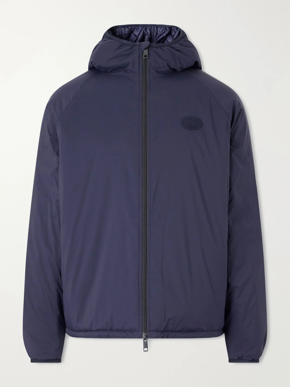 Logo-Appliquéd Shell Hooded Jacket - 1