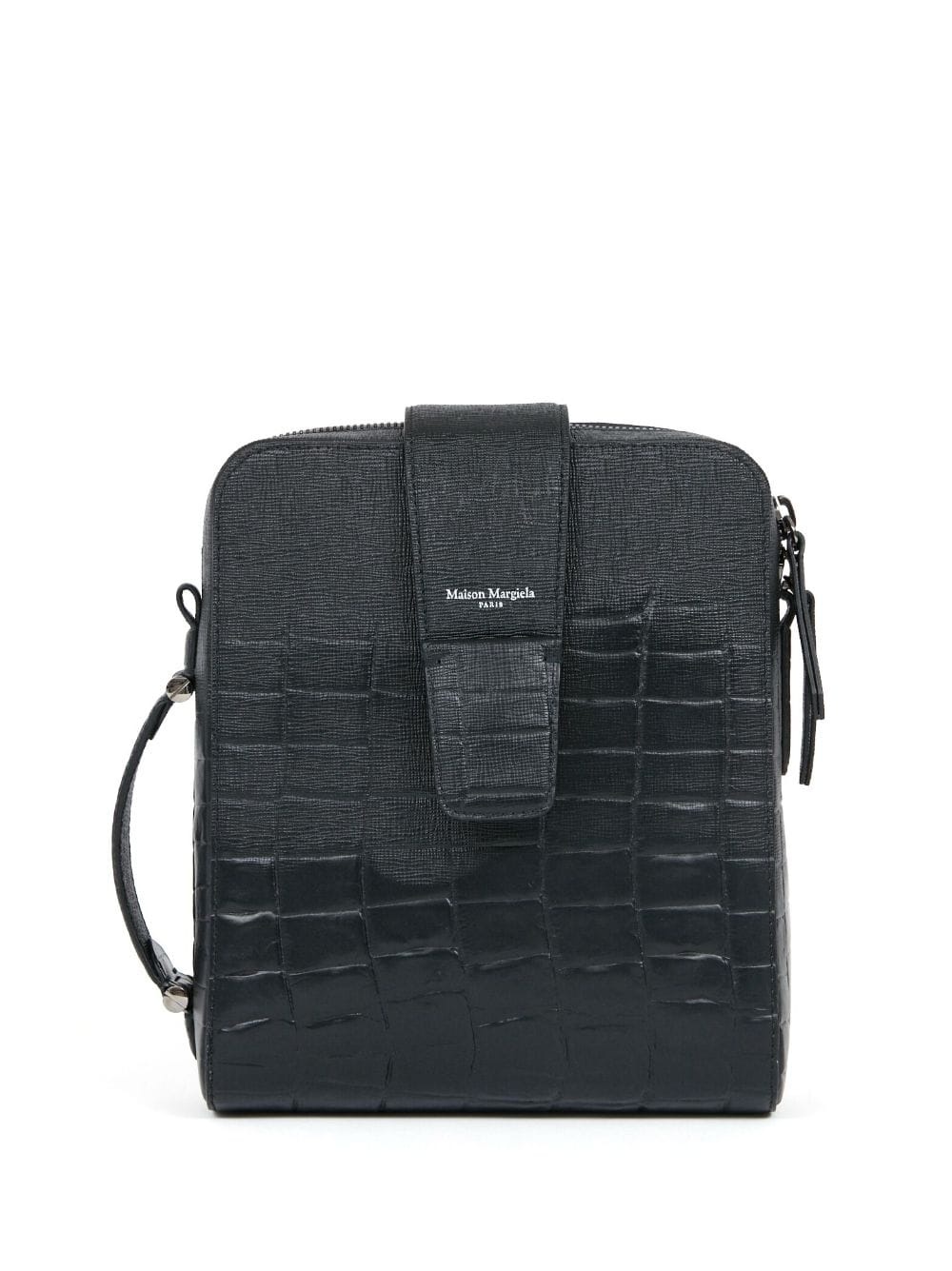 four-stitch leather shoulder bag - 1