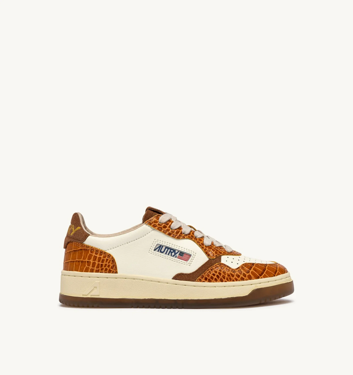 MEDALIST LOW SNEAKERS IN MARSHMALLOW AND KENYA LEATHER - 1