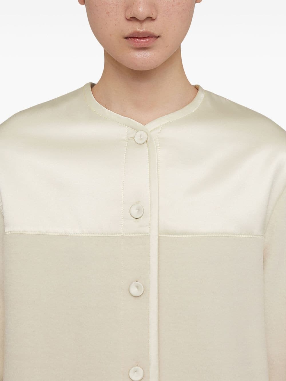 panelled fleece jacket - 6